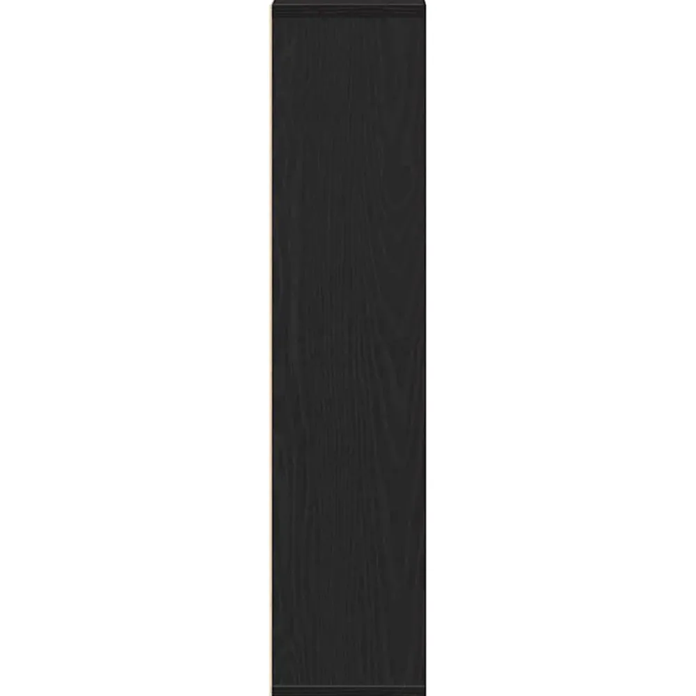 Vidaxl Meuble de salle de bain avec porte-rouleau noir 20,5x20x90 cm