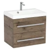 Naturel Meuble de salle de bain avec lavabo Cube Way 60x40 cm chêne Wellington (CUBE260ZDW)