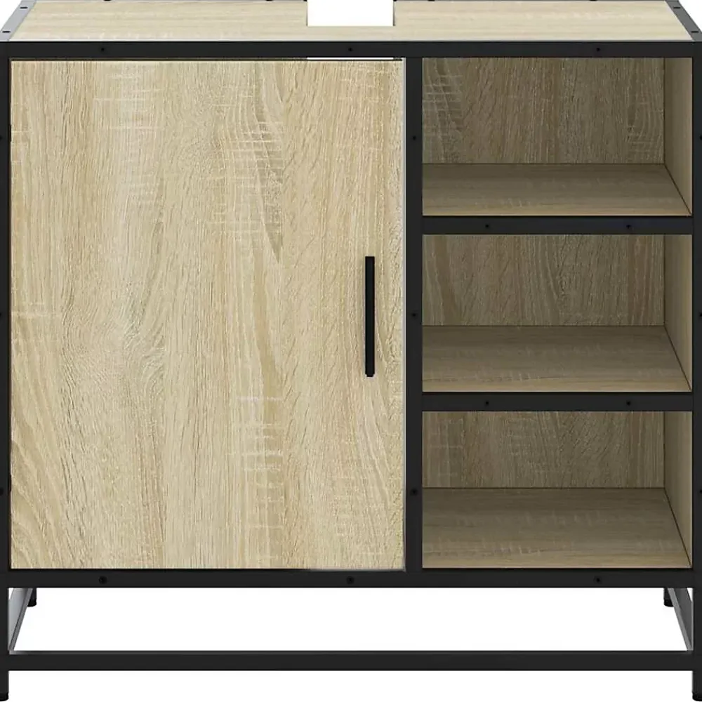 Vidaxl Meuble de salle de bain avec lavabo Chêne Sonoma 65 x 33 x 60 cm Bois d'ingénierie