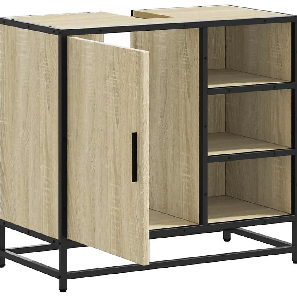 Vidaxl Meuble de salle de bain avec lavabo Chêne Sonoma 65 x 33 x 60 cm Bois d'ingénierie
