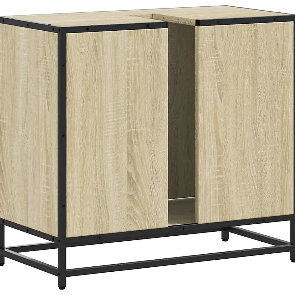 Vidaxl Meuble de salle de bain avec lavabo Chêne Sonoma 65 x 33 x 60 cm Bois d'ingénierie