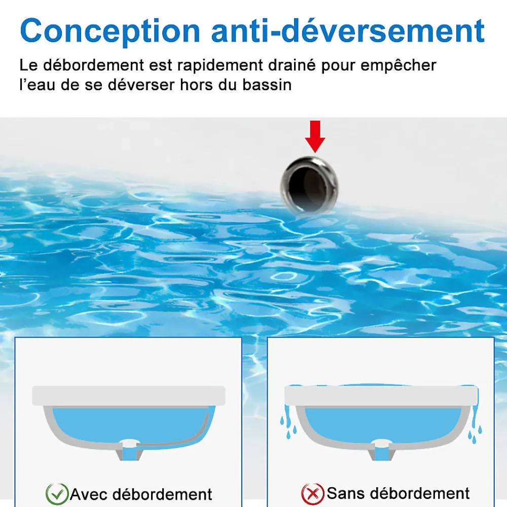 Meuble Vasque|AICA Sanitaire Meuble de salle de bain avec double vasque chêne, 120 cm meuble chêne avec lavabo meuble à 4 tiroirs