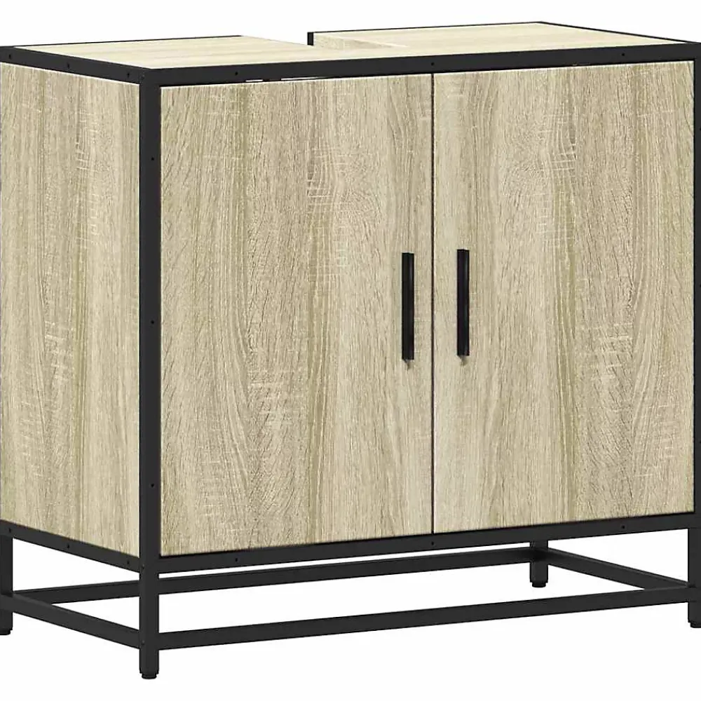 Vidaxl Meuble de salle de bain avec lavabo Chêne Sonoma 65 x 33 x 60 cm Bois d'ingénierie