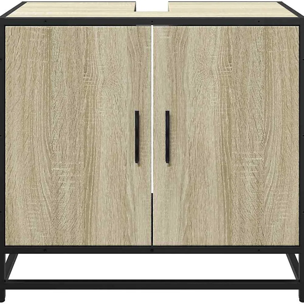 Vidaxl Meuble de salle de bain avec lavabo Chêne Sonoma 65 x 33 x 60 cm Bois d'ingénierie