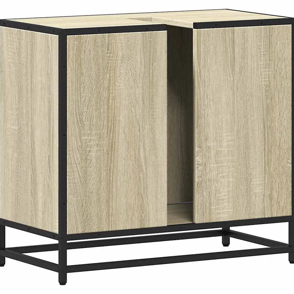 Vidaxl Meuble de salle de bain avec lavabo Chêne Sonoma 65 x 33 x 60 cm Bois d'ingénierie