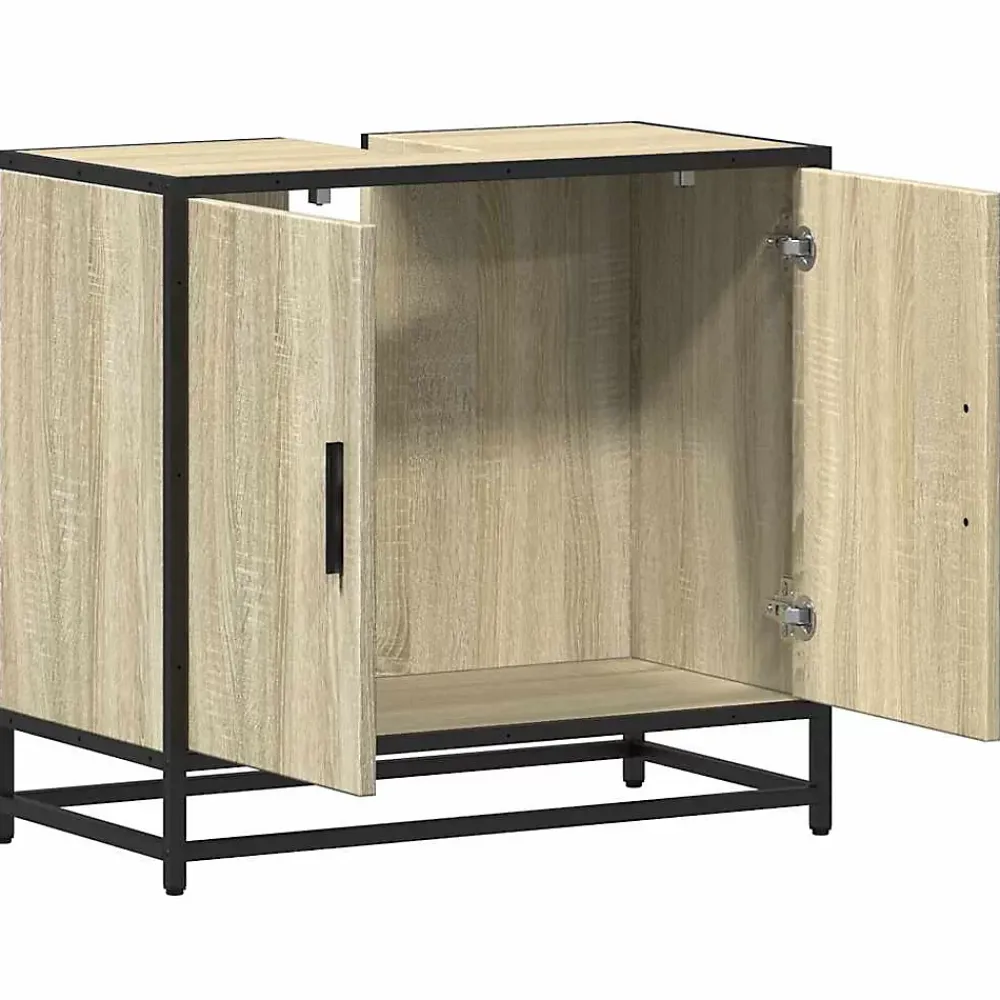 Vidaxl Meuble de salle de bain avec lavabo Chêne Sonoma 65 x 33 x 60 cm Bois d'ingénierie