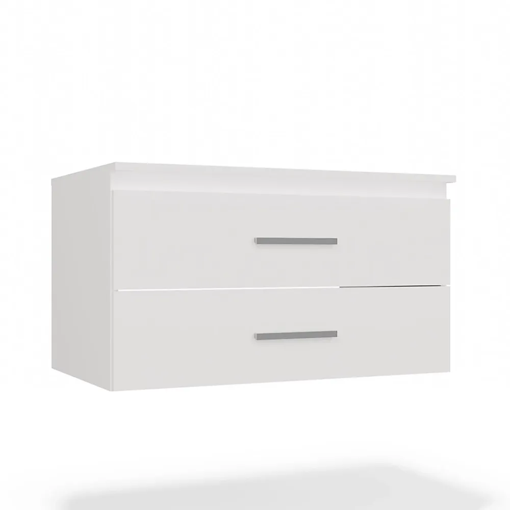 3xE Living Meuble de salle de bain, blanc, 80 x 45 x 50 cm
