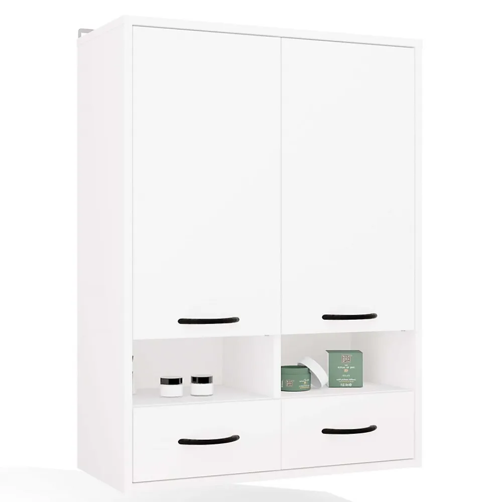 3xE Living Meuble de salle de bain, blanc, 66 x 67 x 30 cm