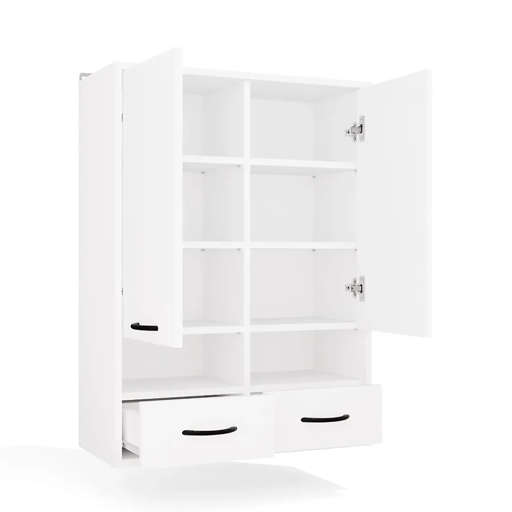 3xE Living Meuble de salle de bain, blanc, 66 x 67 x 30 cm