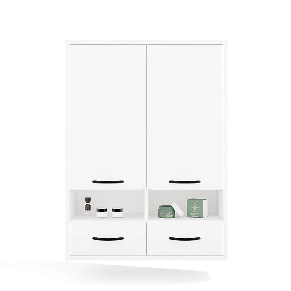 3xE Living Meuble de salle de bain, blanc, 66 x 67 x 30 cm
