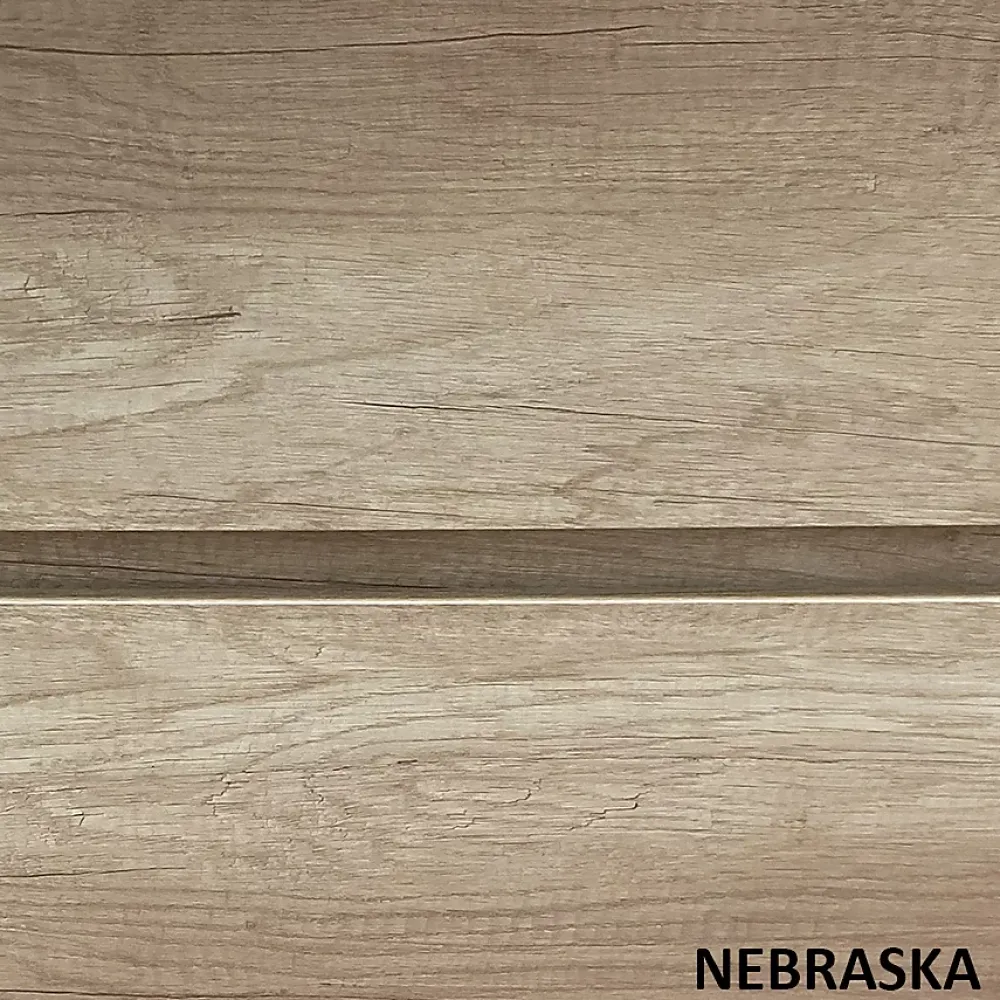 Cosyneo Meuble de salle de bain 80cm simple vasque - sans miroir - 3 tiroirs - nebraska (bois clair) - MAYOR