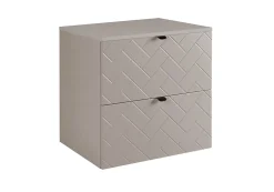 Lave-Mains|3xE Living Meuble de salle de bain, Cachemire, 60 x 57 x 46 cm, poignées noires