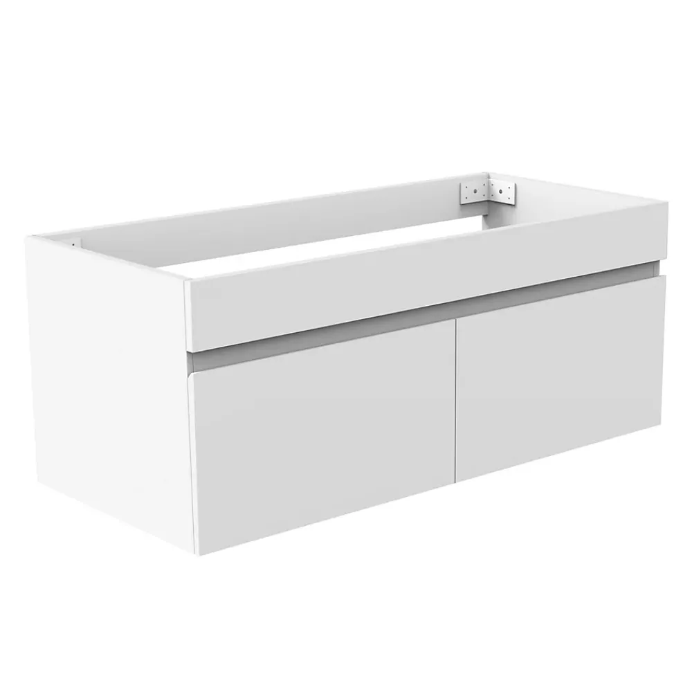 Meuble Sous-Vasque|AICA Sanitaire Meuble de salle de bain 100cm à double porte, suspendu, blanc