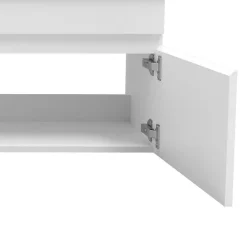 Meuble Sous-Vasque|AICA Sanitaire Meuble de salle de bain 100cm à double porte, suspendu, blanc
