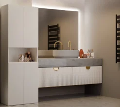 3xE Living Meuble de salle de bain, cachemire, 60 x 30 x 174 cm