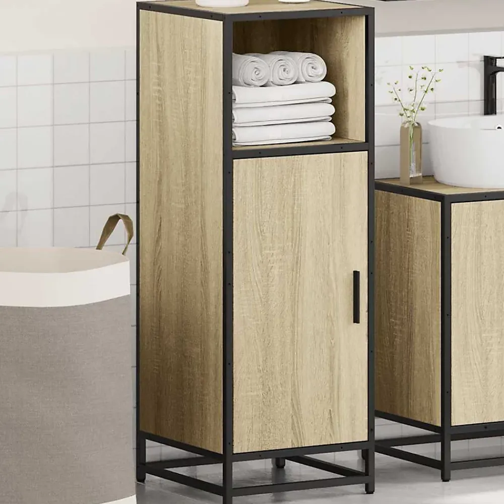 Vidaxl Meuble de salle de bain Chêne Sonoma 35x37,5x100 cm Bois d'ingénierie