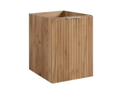 Lave-Mains|3xE Living Meuble de salle de bain, Chêne Craft + poignée argentée, 40 x 57 x 46 cm