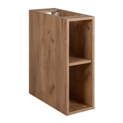 Lave-Mains|3xE Living Meuble de salle de bain, Chêne Craft, poignée dorée, 80 (60 + 20) x 46 x 57 cm