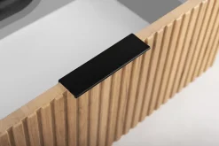 3xE Living Meuble de salle de bain, Chêne Craft, poignée noire, 41,5 x 60 x 51,7 cm