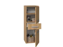 Armoire De Salle De Bains|3xE Living Meuble de salle de bain, chêne artisan, 85 x 30 x 30 cm