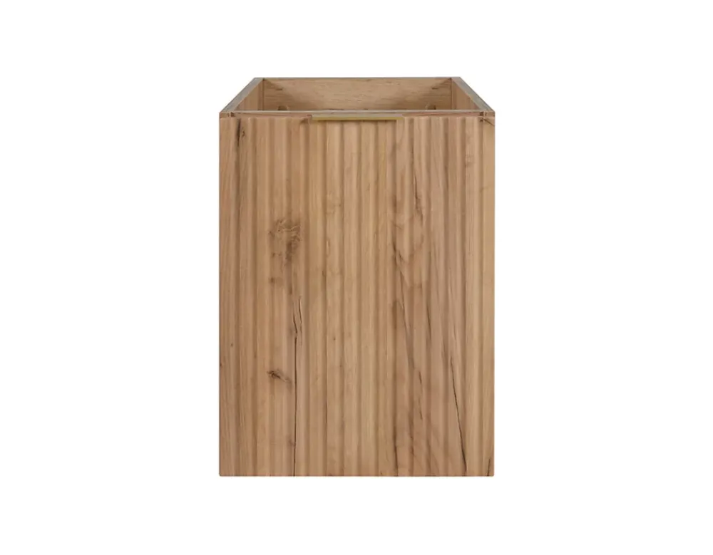 Lave-Mains|3xE Living Meuble de salle de bain, Chêne Craft + poignée dorée, 40 x 57 x 46 cm