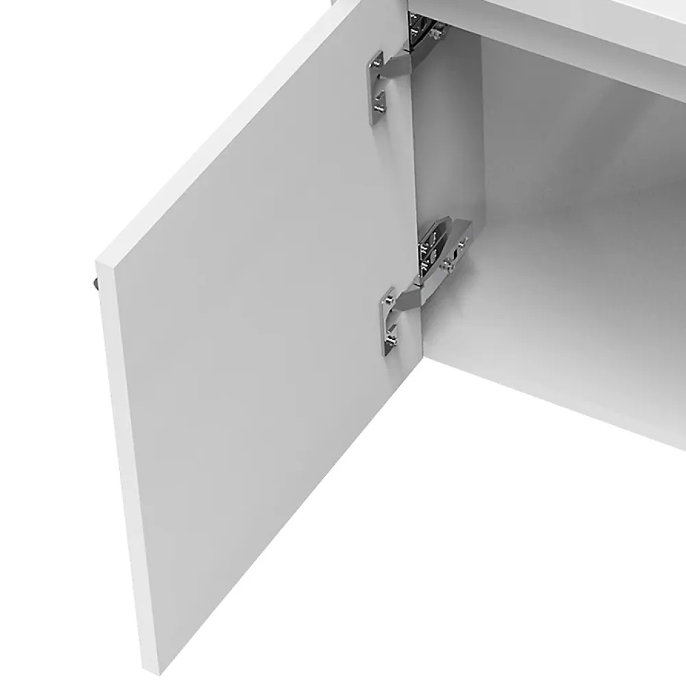 AICA Sanitaire Meuble de Salle de Bain d'Angle Gain de Place, Lave Main, Blanc Crème, 40x40 cm