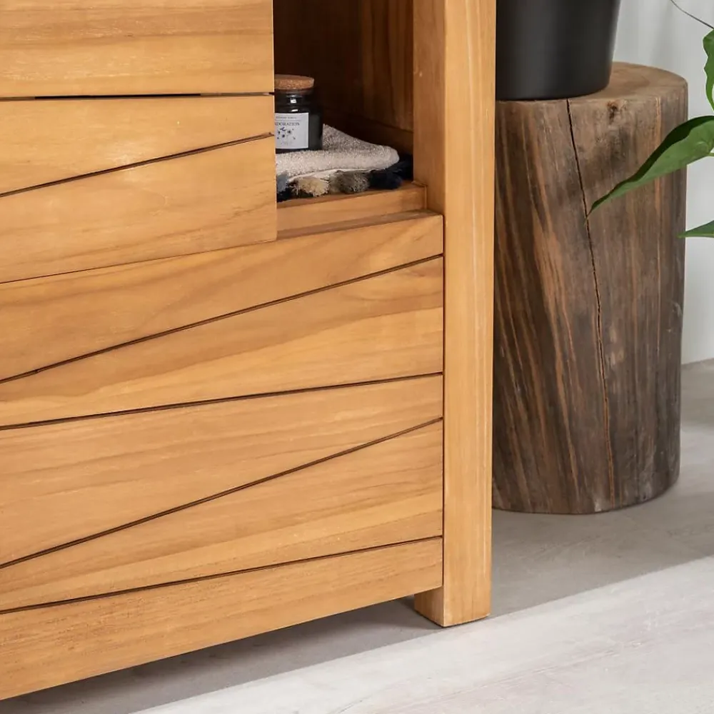 Meuble Sous-Vasque|Wanda Collection Meuble de salle de bain en teck massif Cosy 70 cm