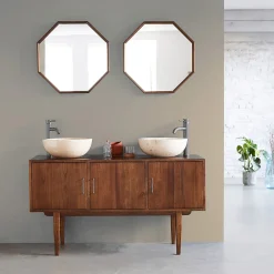 Bois Dessus Bois Dessous Meuble de salle de bain en mindi massif 135 cm