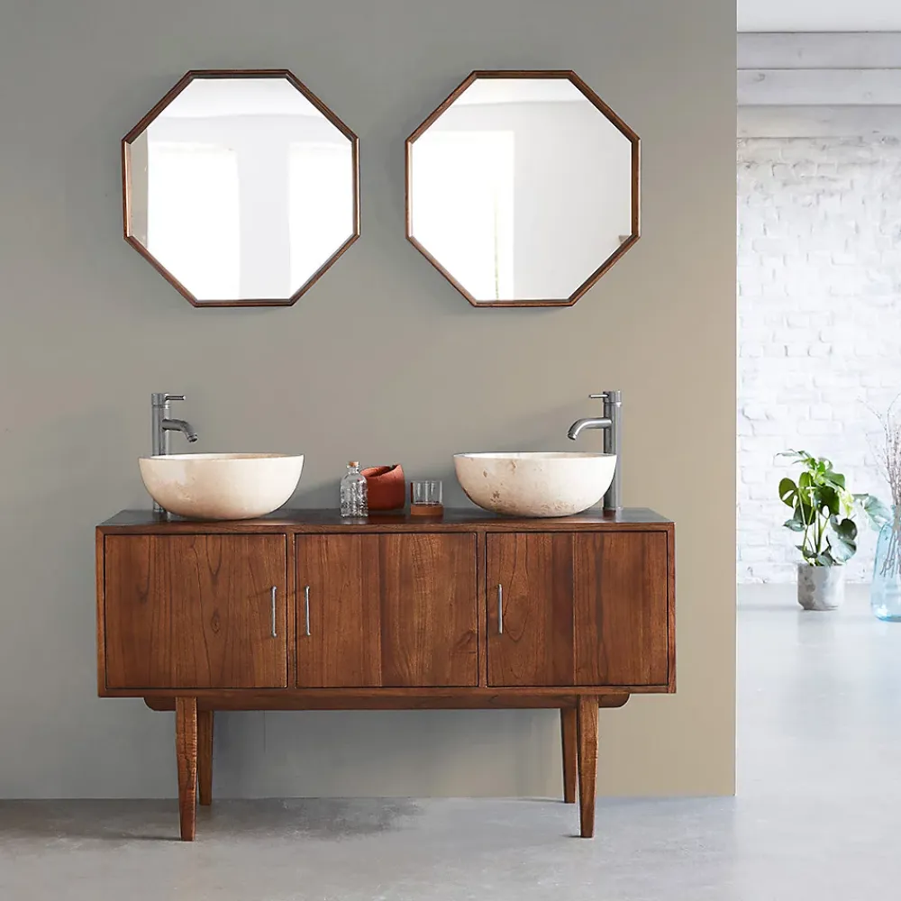 Bois Dessus Bois Dessous Meuble de salle de bain en mindi massif 135 cm