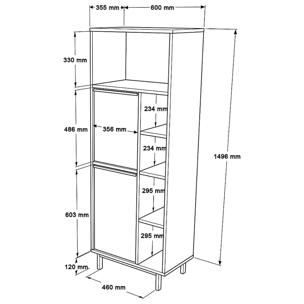 Armoire De Salle De Bains|Hanah Home Meuble de salle de bain en aggloméré Only