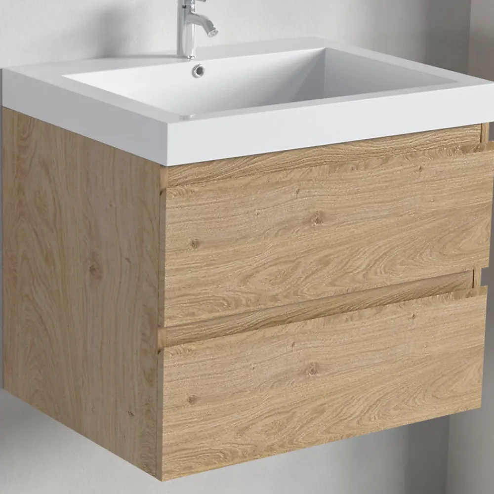 Lomazoo Meuble de salle de bain Monaco chêne clair - 60cm