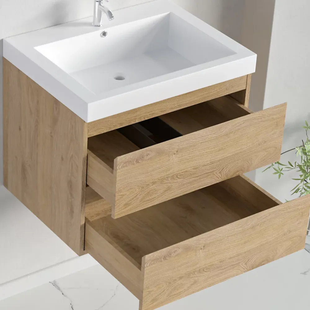 Lomazoo Meuble de salle de bain Monaco chêne clair - 60cm