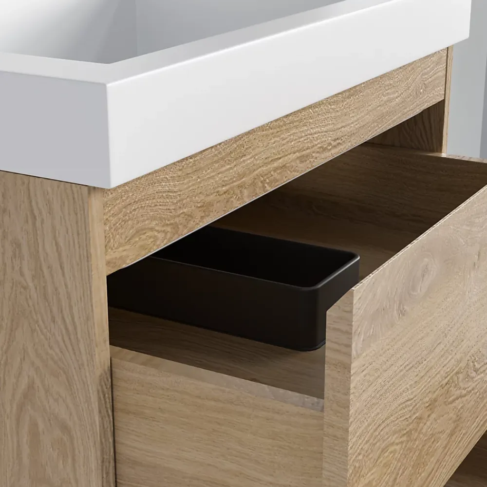 Lomazoo Meuble de salle de bain Monaco chêne clair - 60cm