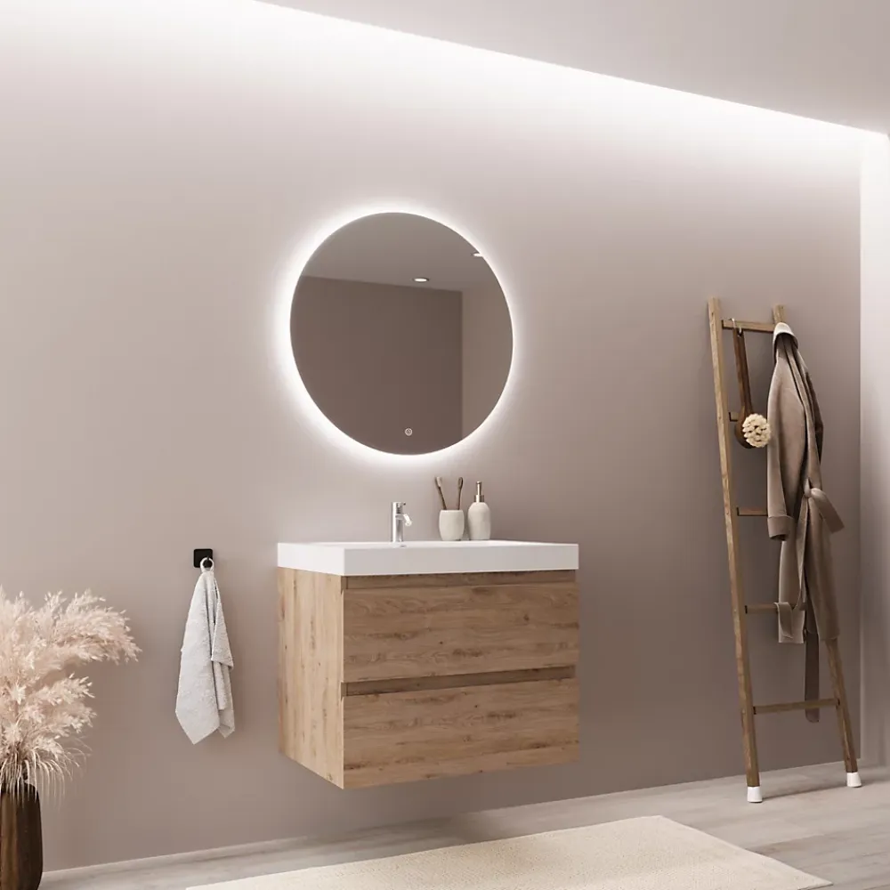 Lomazoo Meuble de salle de bain Monaco chêne clair - 60cm
