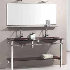 Wikao Meuble de salle de bain marron Aïda - Marron