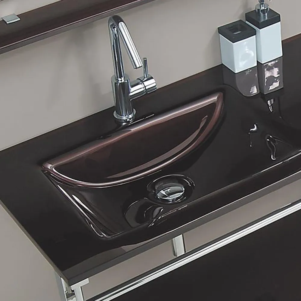 Wikao Meuble de salle de bain marron Aïda - Marron