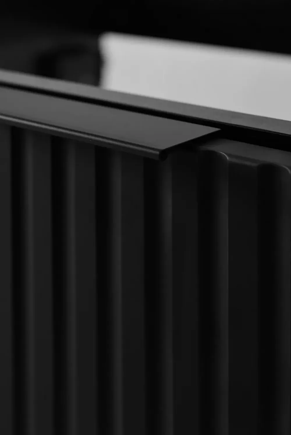 Lave-Mains|3xE Living Meuble de salle de bain, Noir + poignée noire, 40 x 57 x 46 cm