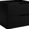 Furnidea Meuble de salle de bain suspendu sous vasque MODERN noir 60 cm