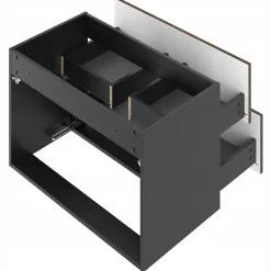 Meuble Sous Lavabo|Furnidea Meuble de salle de bain sous vasque suspendu AVELLA noyer et noir 80 cm