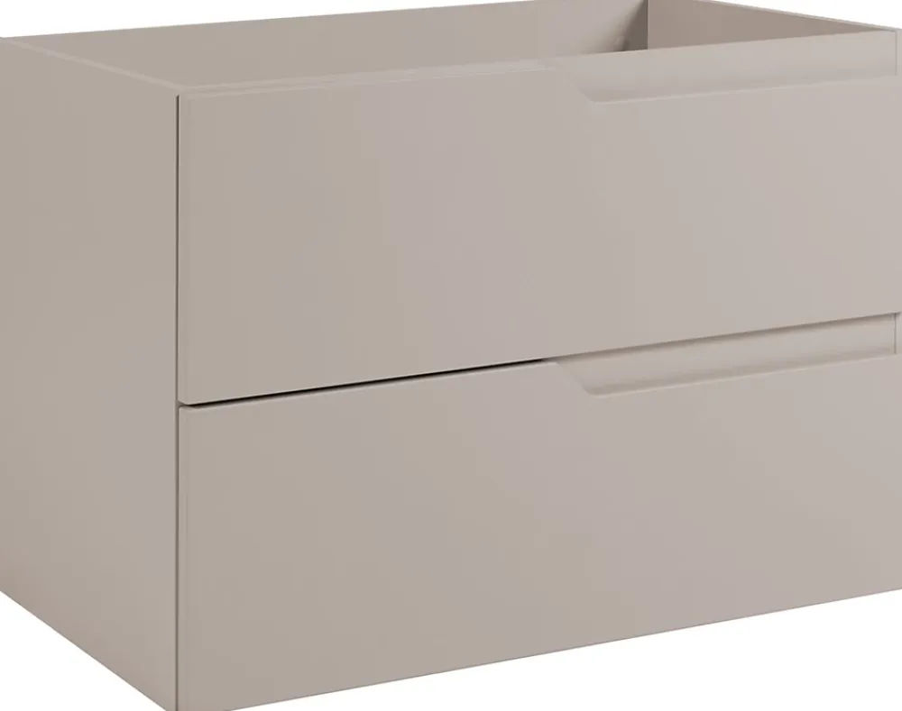 Meuble Sous Lavabo|Furnidea Meuble de salle de bain suspendu sous vasque MODERN cachemire 80 cm