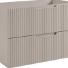 Furnidea Meuble de salle de bain suspendu sous vasque VENA cachemire 80 cm