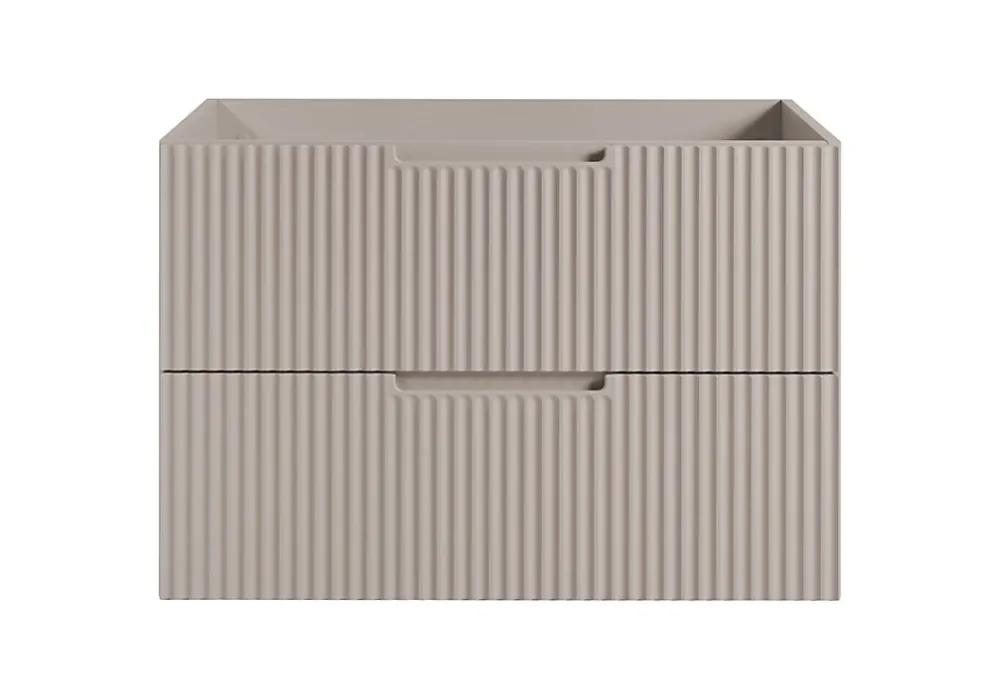 Furnidea Meuble de salle de bain suspendu sous vasque VENA cachemire 80 cm