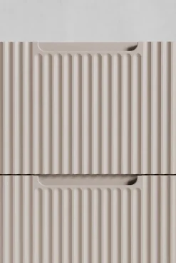 Furnidea Meuble de salle de bain suspendu sous vasque VENA cachemire 80 cm