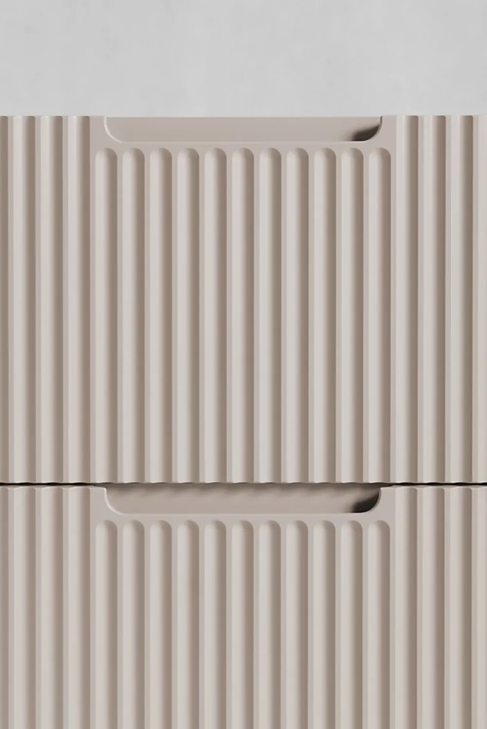 Furnidea Meuble de salle de bain suspendu sous vasque VENA cachemire 80 cm