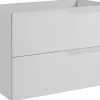 Furnidea Meuble de salle de bain suspendu sous vasque MODERN blanc 80 cm