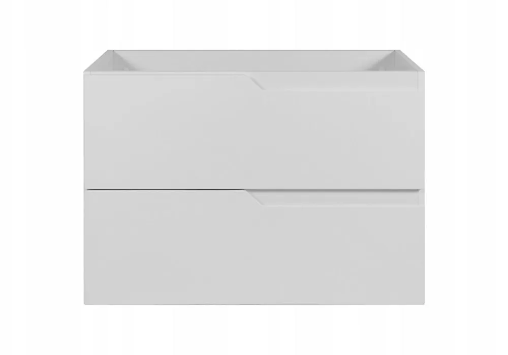 Furnidea Meuble de salle de bain suspendu sous vasque MODERN blanc 80 cm