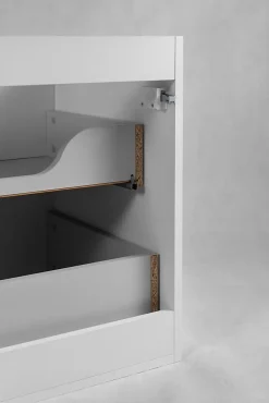 Furnidea Meuble de salle de bain suspendu sous vasque MODERN blanc 80 cm