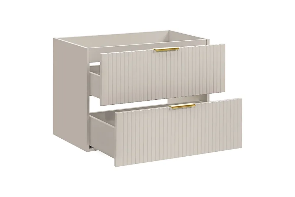 Meuble Sous Lavabo|Furnidea Meuble de salle de bain suspendu sous lavabo ADEL CACHEMIRE 80 cm