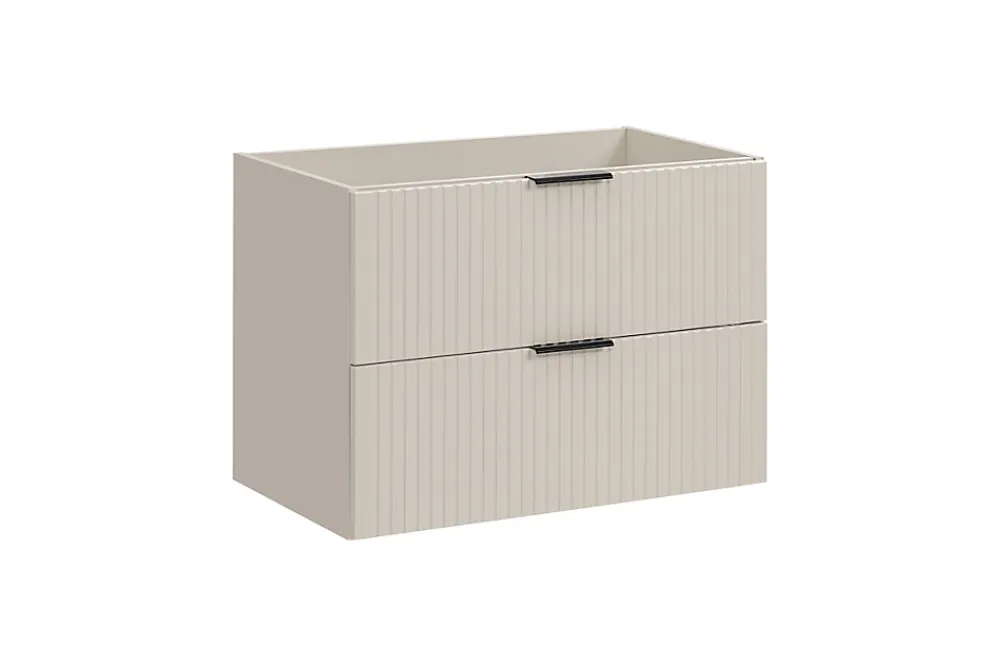 Meuble Sous Lavabo|Furnidea Meuble de salle de bain suspendu sous lavabo ADEL CACHEMIRE 80 cm
