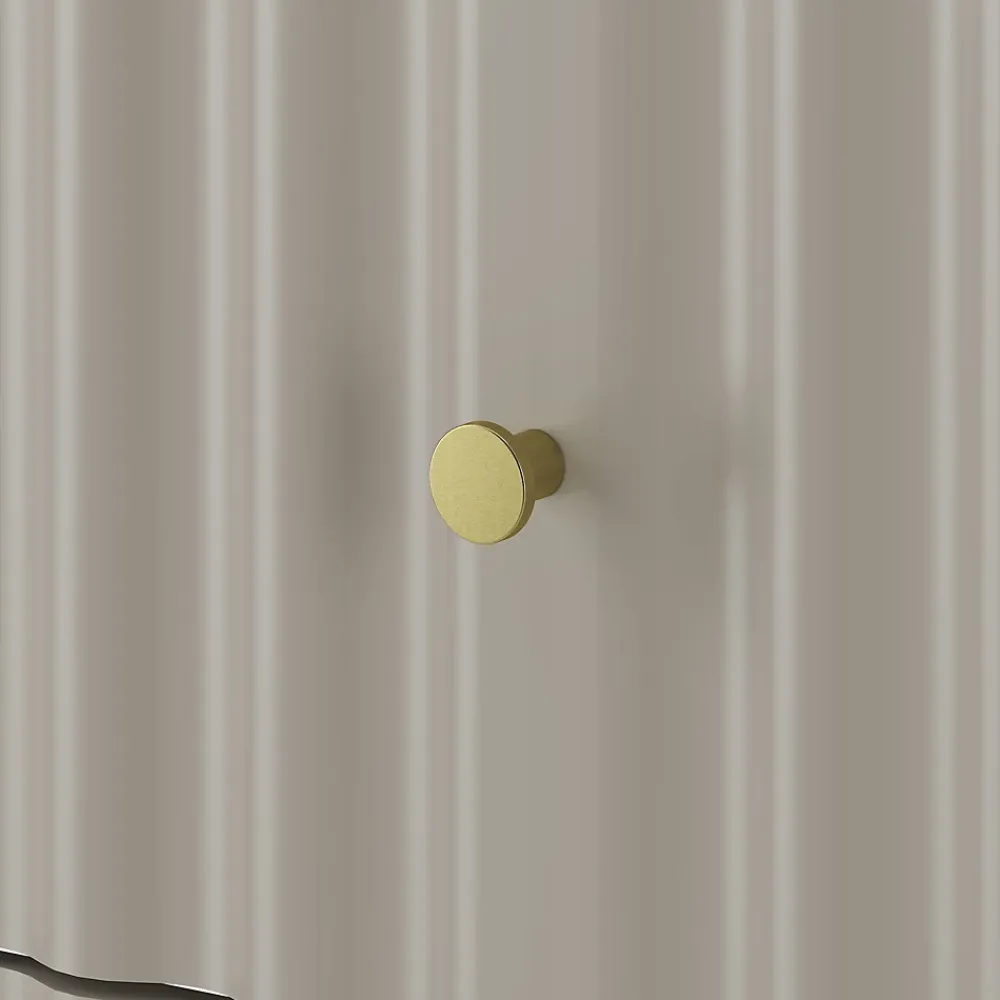 Meuble Sous Lavabo|Furnidea Meuble de salle de bain sous vasque suspendu AQUA cachemire 80 cm façades rainurées